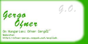 gergo ofner business card